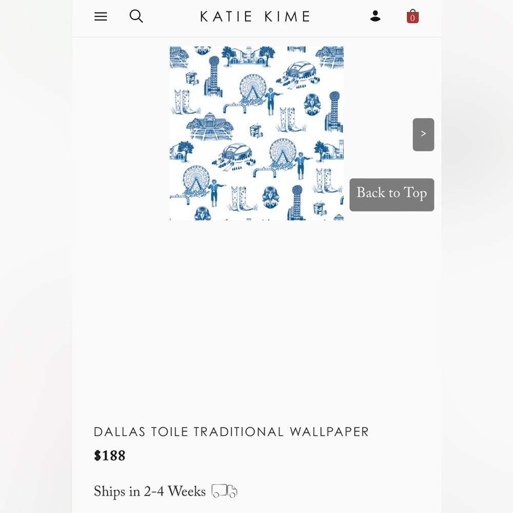 Katie Kime Dallas Toile Wallpaper